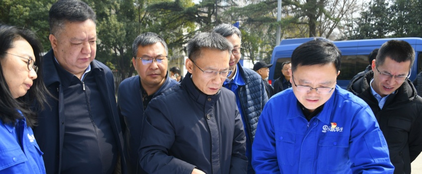 集團(tuán)公司黨組成員、總會計(jì)師陳林到樂凱華光調(diào)研